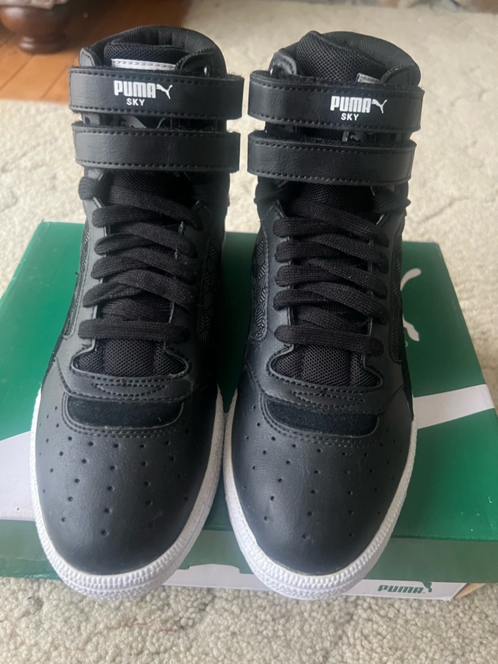 Women’s PUMA Black & White Sky Lace Mid 3D size 7.5